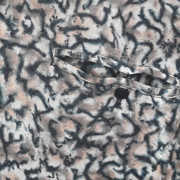 Vintage Shirt Wild Print Fabric Rayon Shoulder Pad - Picture 9 of 16